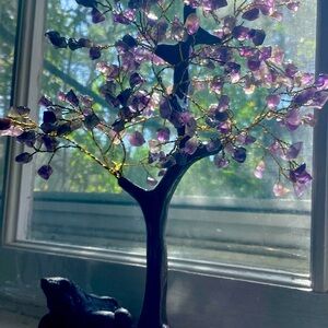 Absolutely Amazing Amethyst Tree with Pyramid Orgone Base